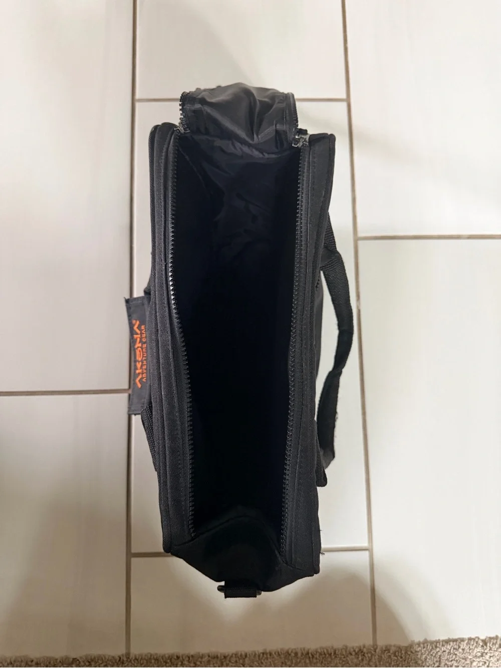 AKONA Black Scuba Diving Weight Duffel Bag - Black with Orange Accent